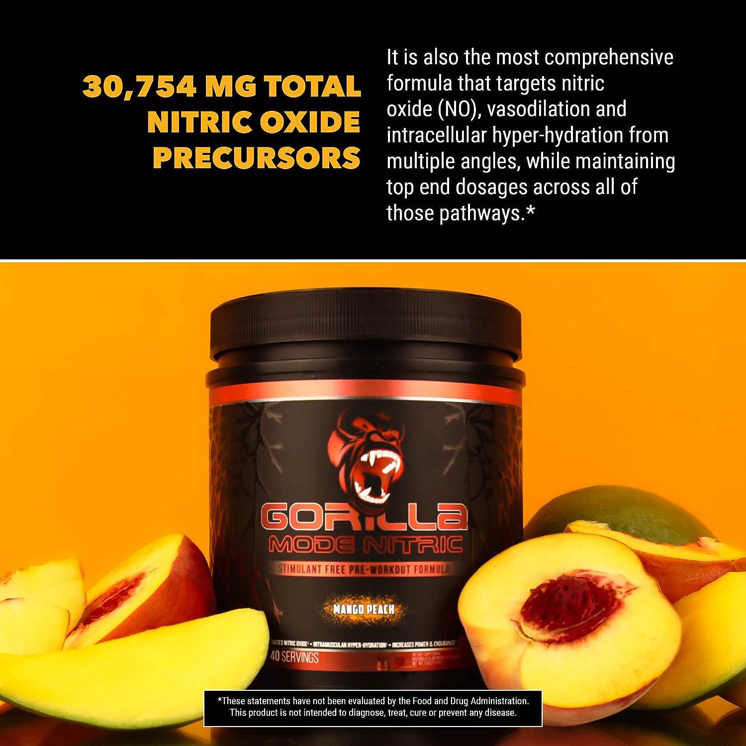 Gorilla Mode Nitric Stimulant Free PreWorkout Best Tasting and Most
