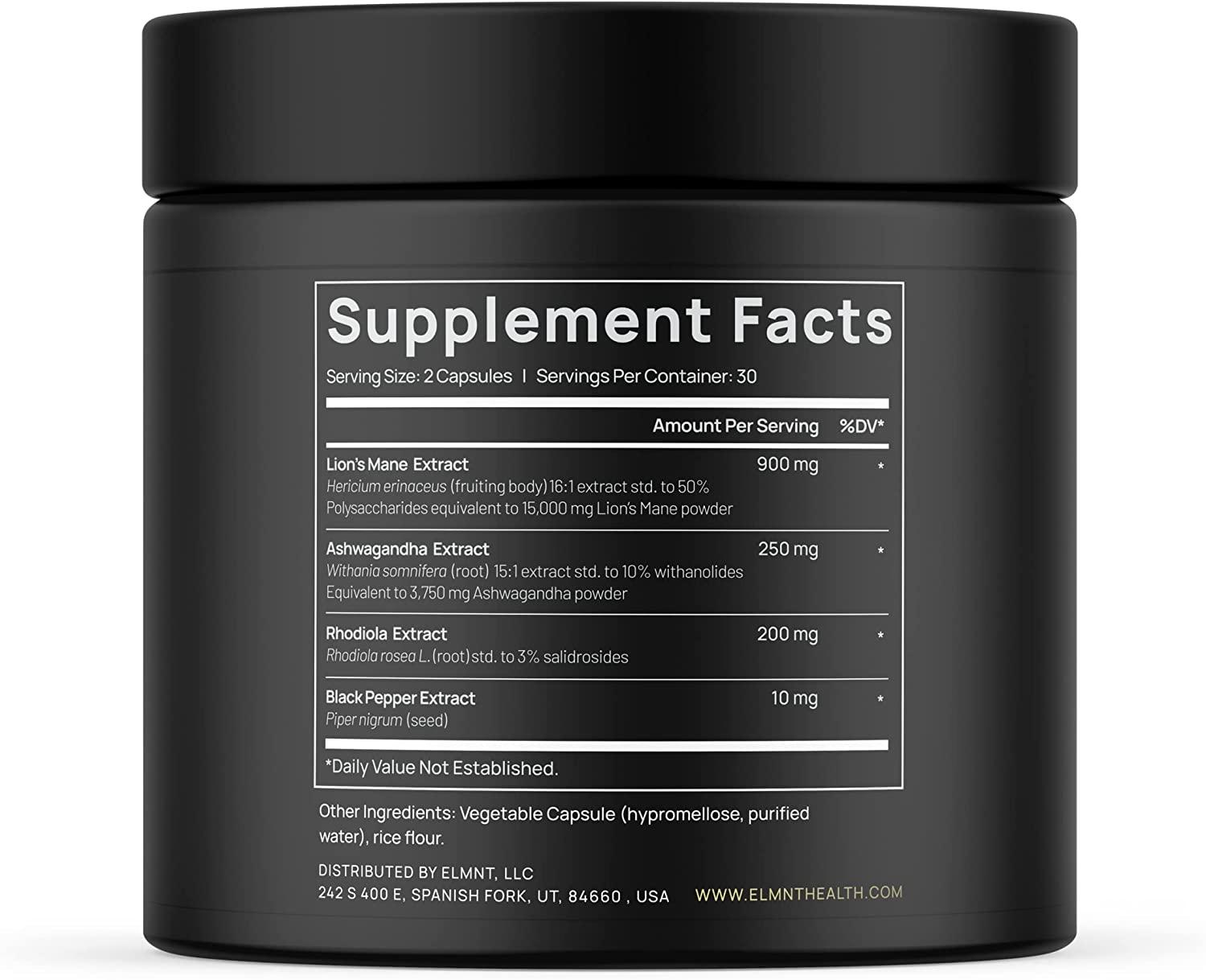 20,000mg 16x Strength Lions Mane Mushroom Supplement Nootropic w