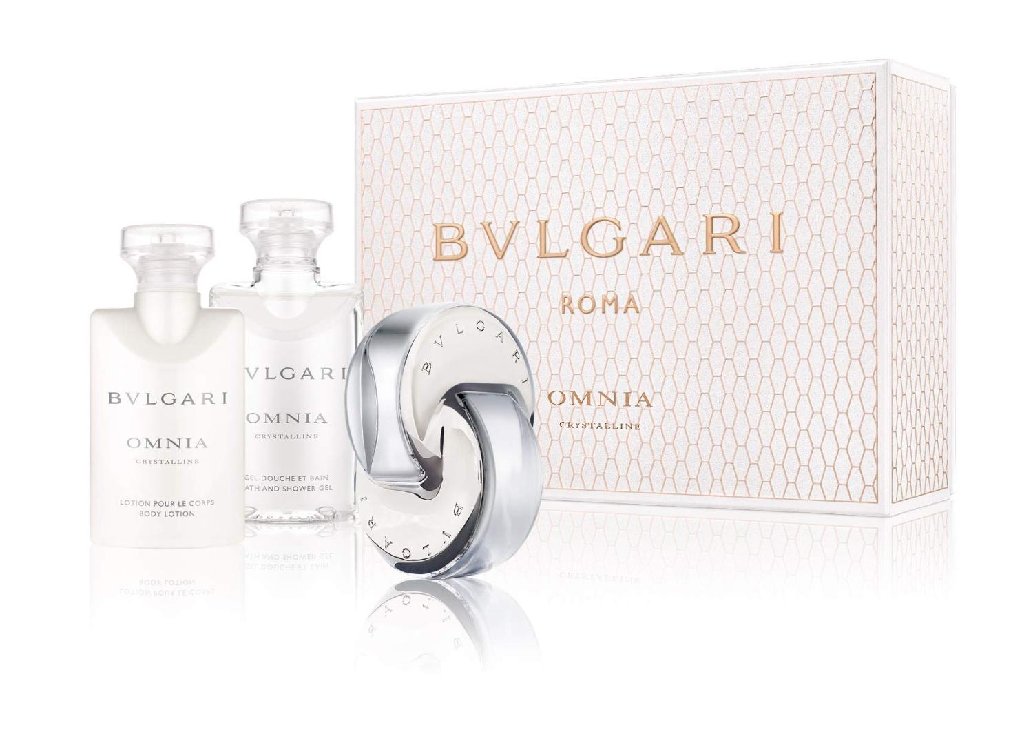 Bvlgari Omnia Crystalline 3 Pc Gift Set With 1.4 Oz By Bvlgari For