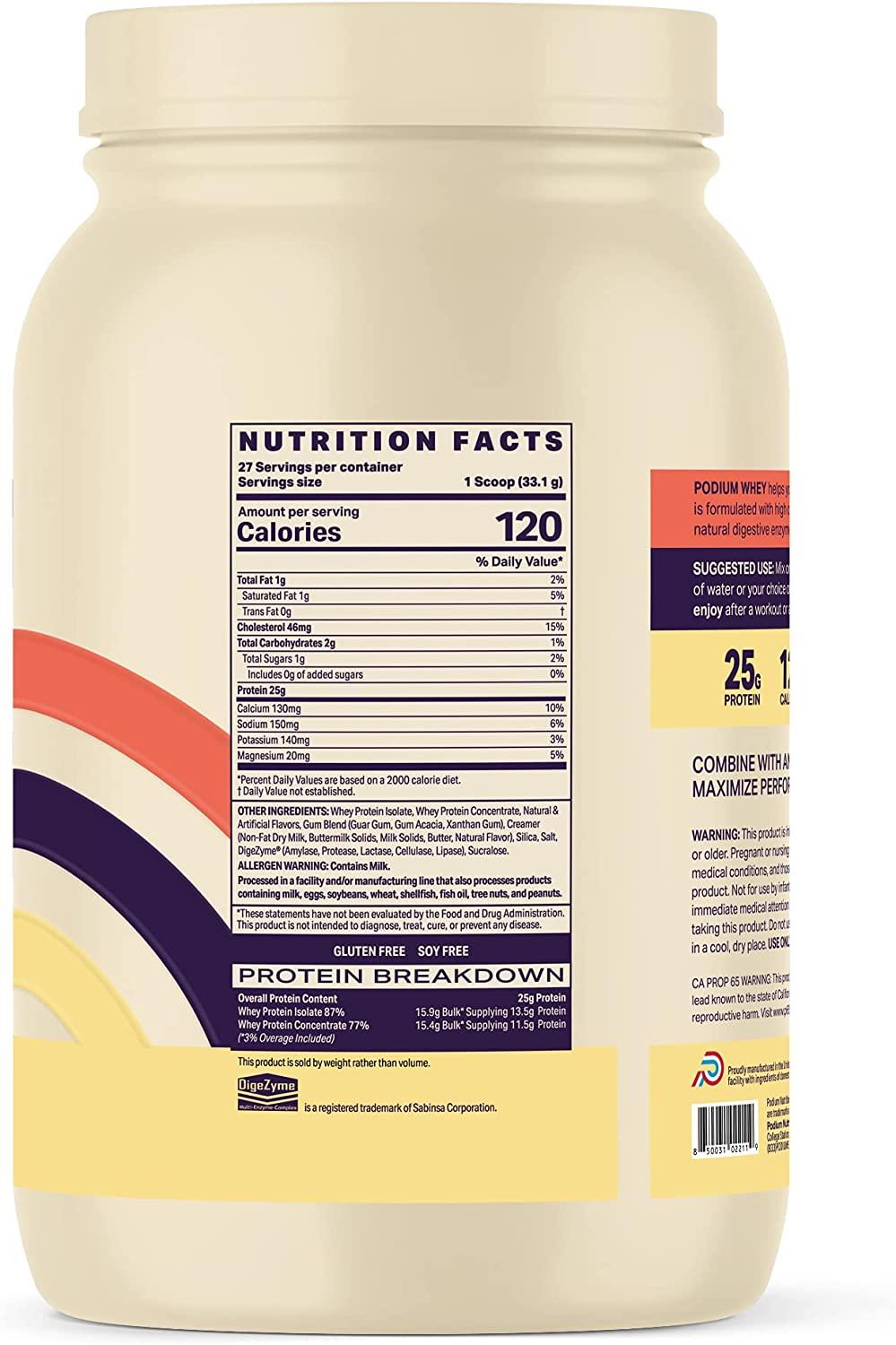 Podium Nutrition Whey Protein Powder Coffee Ice Cream Flavor (27