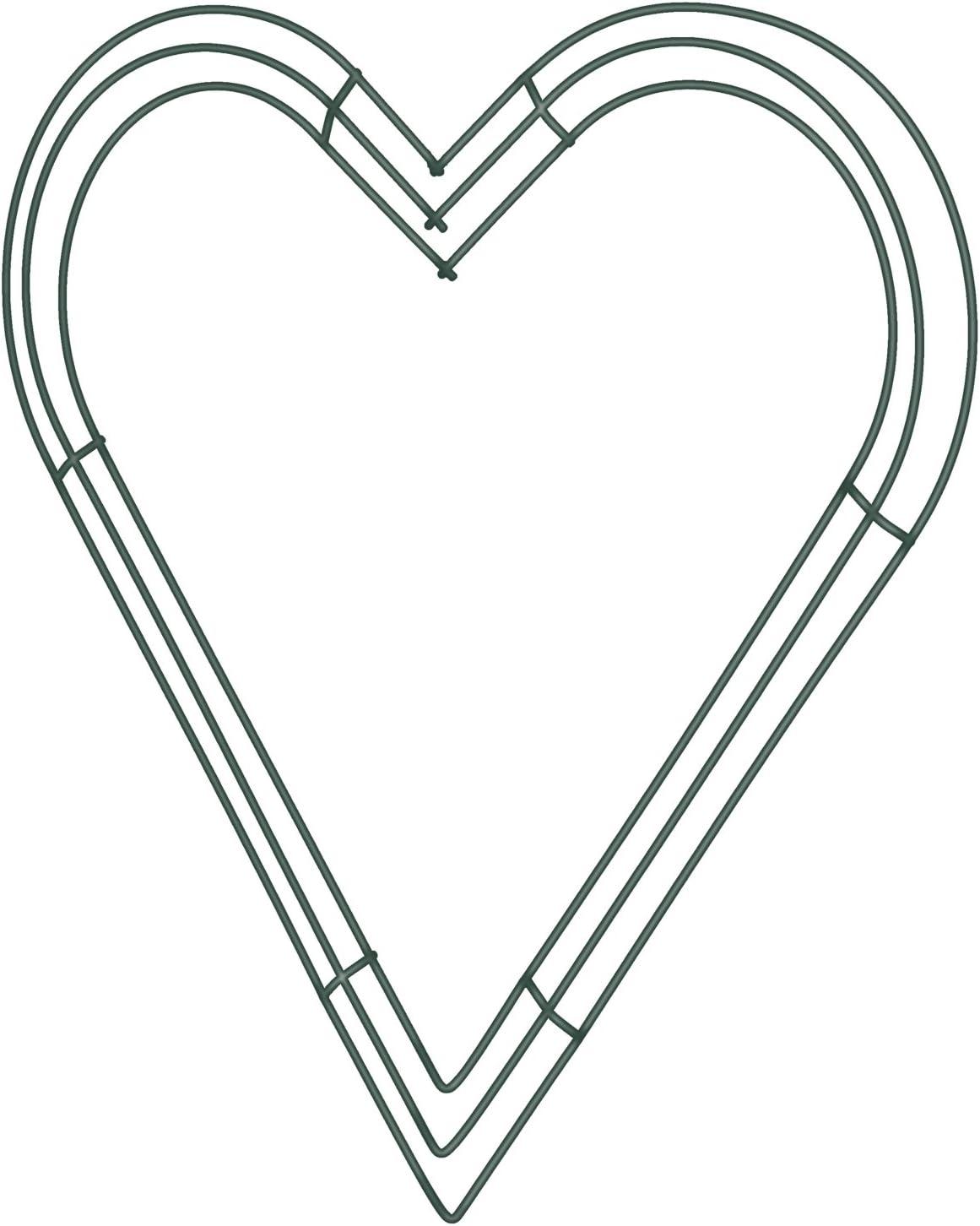 Heart Metal Floral Wreath Frame-heart Shaped Metal Wreath Ring