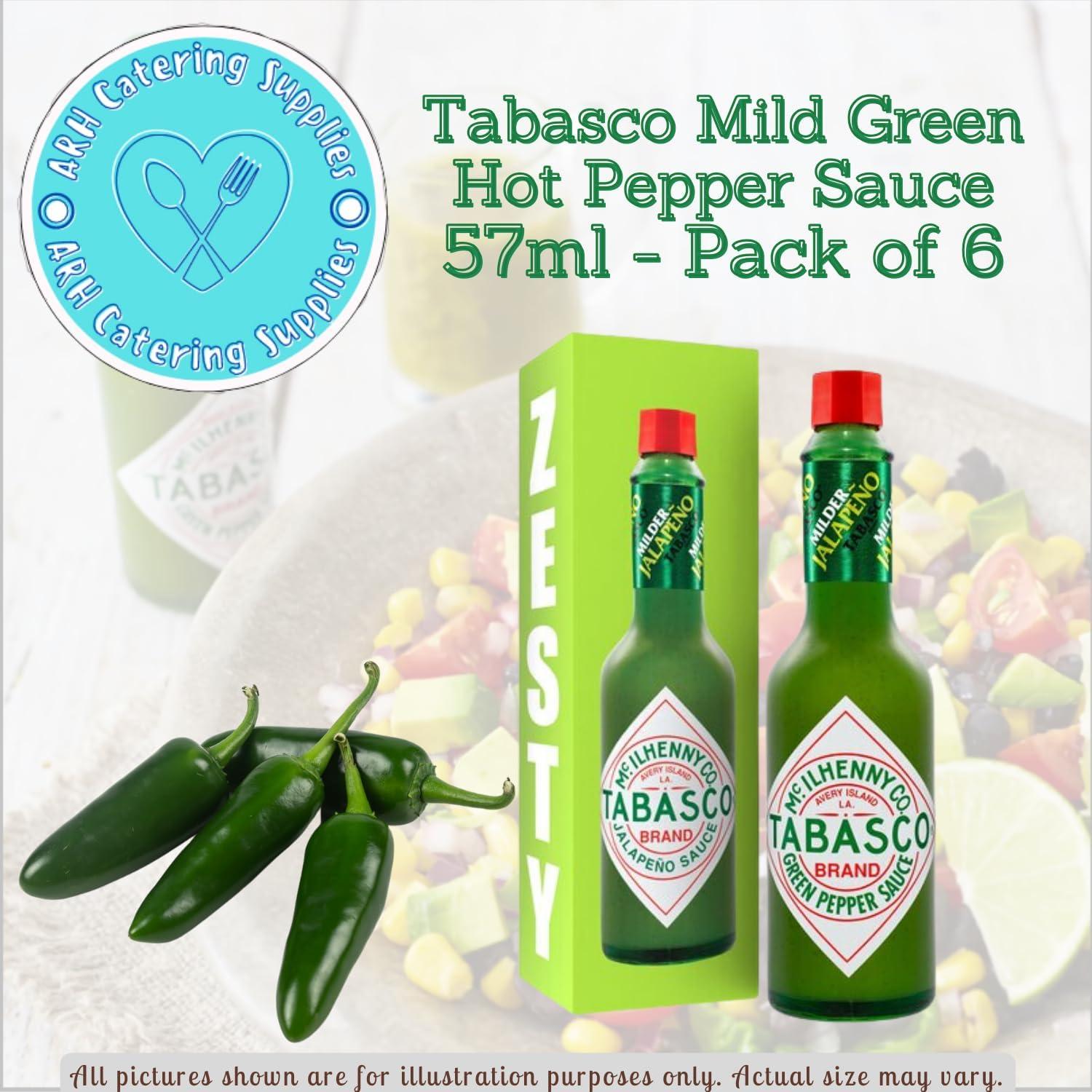 Tabasco Mild Green Hot Pepper Sauce - 57ml Pack of 6 | Buy Now