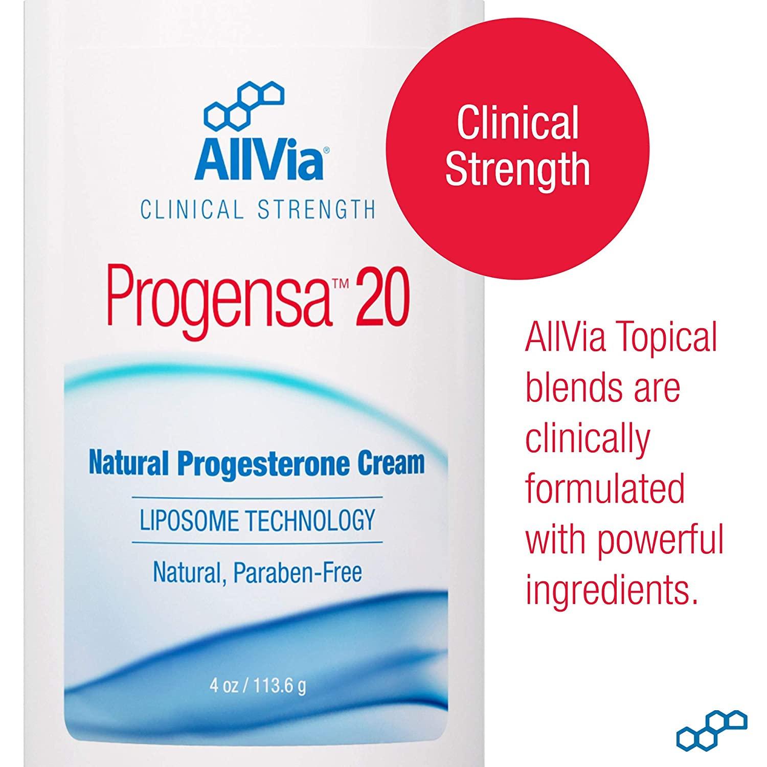 AllVia Progensa 20 Progestrone Cream 4 oz (113 g)