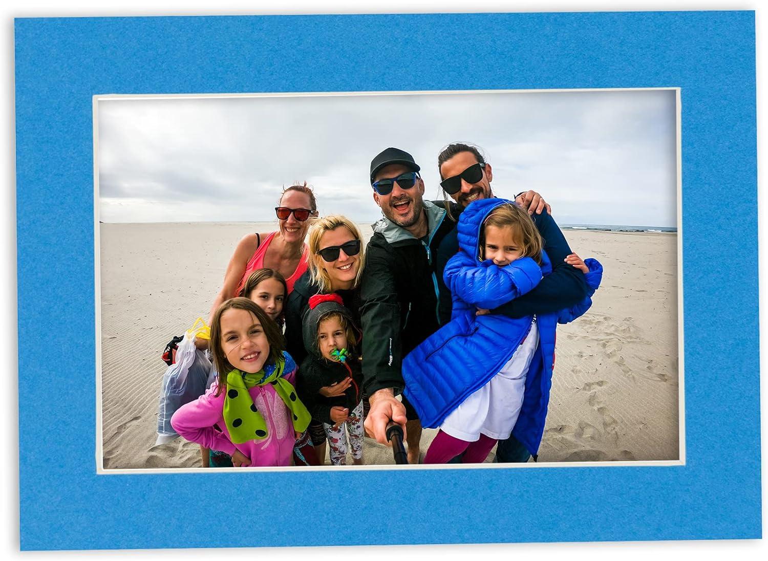 8x10 Mat for 11x14 Frame - Precut Mat Board Acid-Free Bay Blue 8x10 Photo  Matte Made to Fit a 11x14 Picture Frame Premium Matboard for Family Photos  Show Kits Art Picture Framing