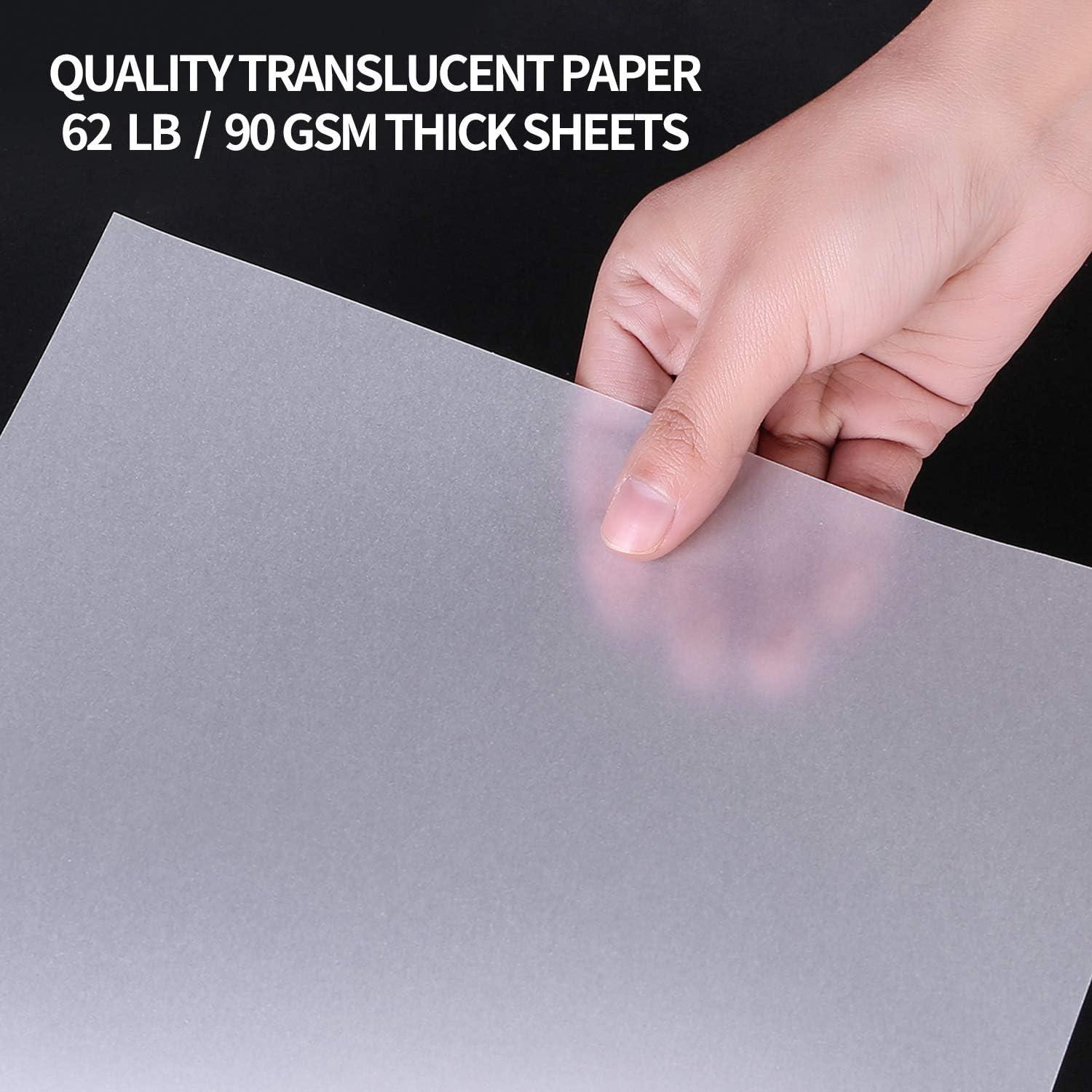 Translucent Vellum Paper, Bachmore 8.5x11 inches Tracing Pad, 75 Sheets