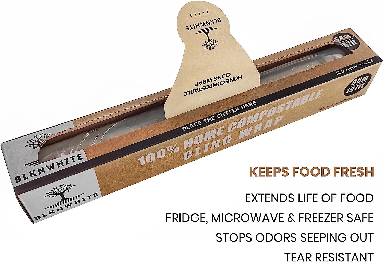 BlknWhite Certified Compostable Cling Wrap with Slide Cutter - Thumbnail 5