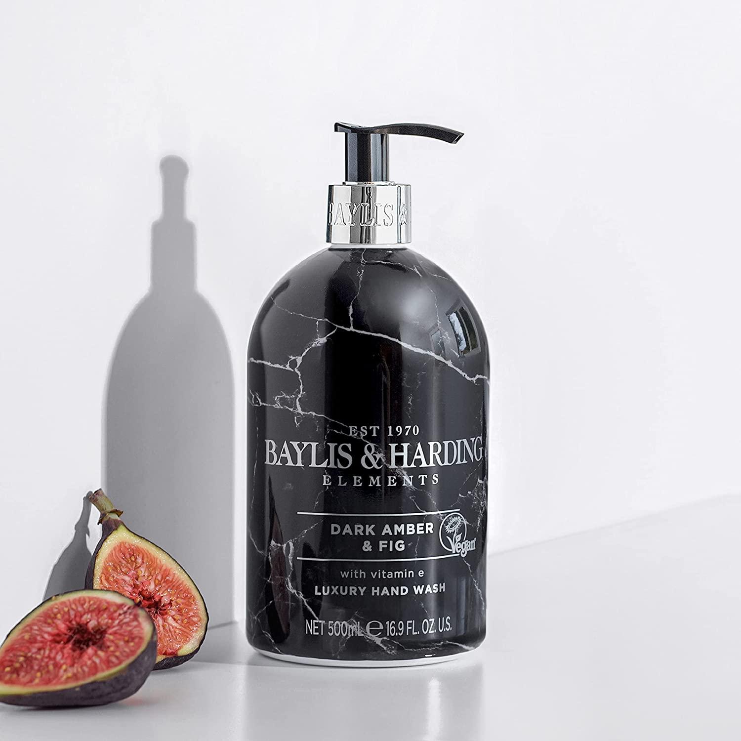 Baylis and Harding Elements Dark Fig and Amber Hand Wash, 500ml (Pack of 3)