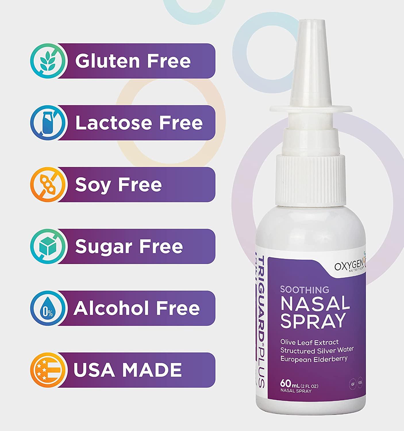 TriGuard Plus Colloidal Silver Nasal Spray with Olive Leaf Extract