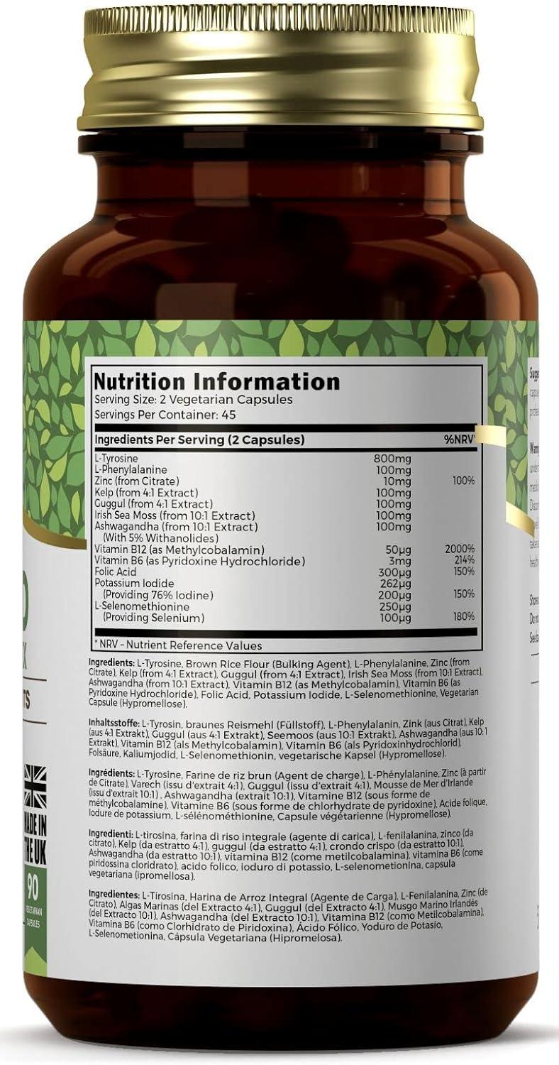 Ezyleaf Thyroid Complex L Tyrosine Thyroid Support Supplement with