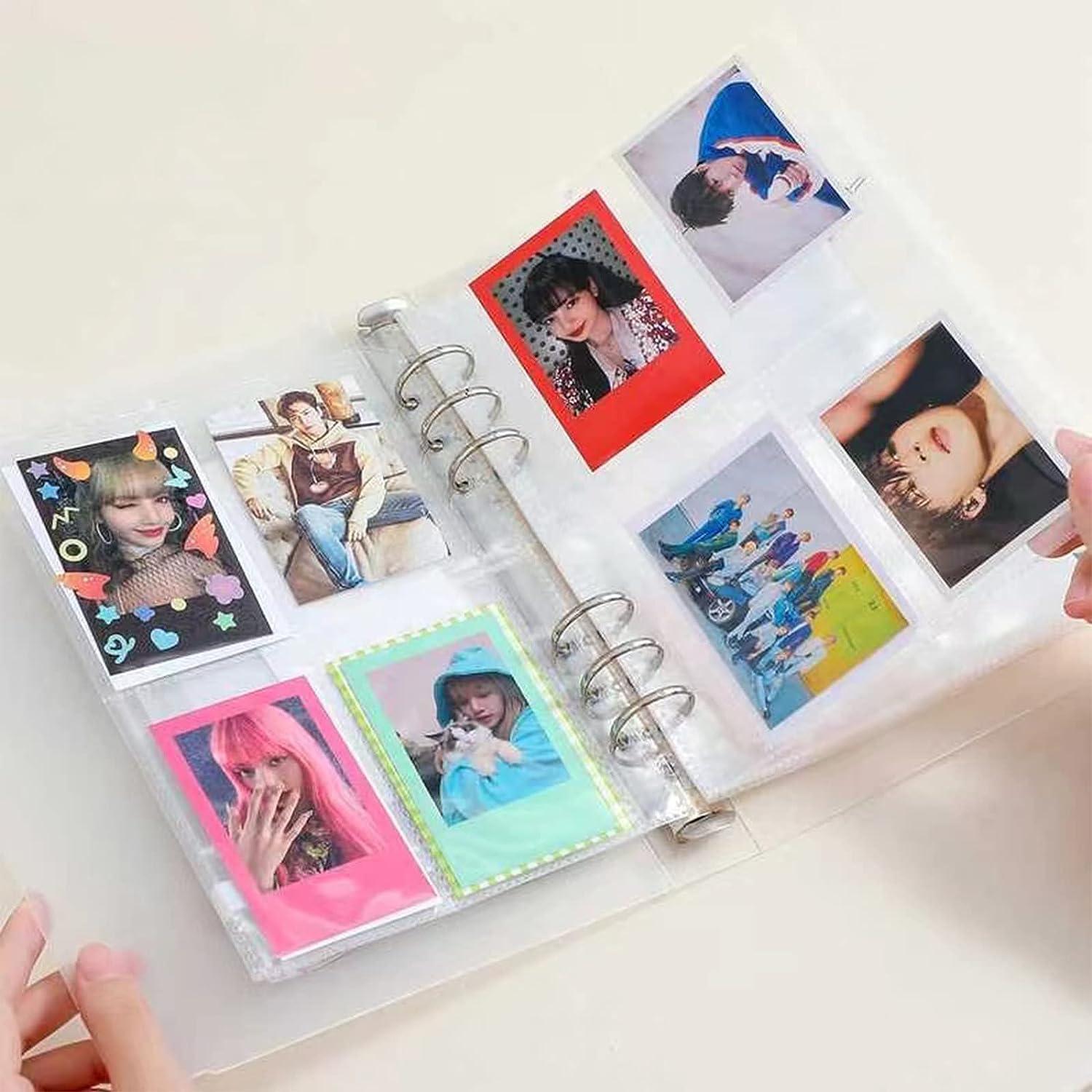 K-Pop Photo Card Binder Book with 25 Pcs Inner Sleeves - Clear Album for A5  Photocards | Korean Pop Photo Card Holder with Letter Sticker - 1 Set | Buy  Now with