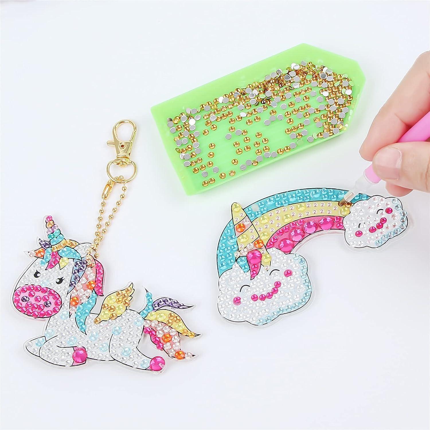  6Pc Set of Double-Sided Diamond Painting Keychains