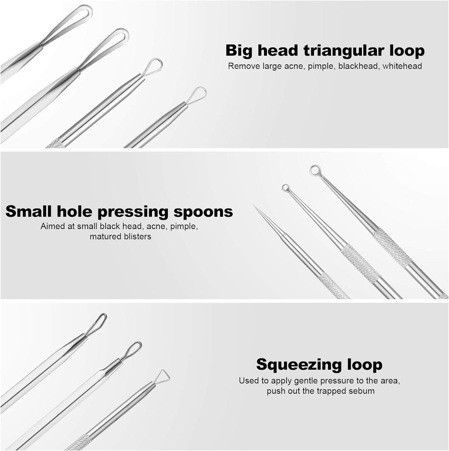 Blackhead Remover Tools 7Pcs Pimple Acne Blemish Removal Tools Set Zit