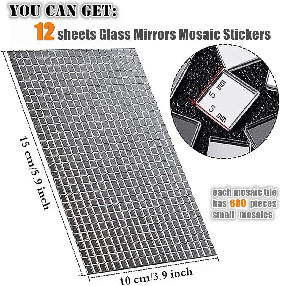 1 inch Small Mini Round Craft Mirrors 25 Pieces Mirror Mosaic Tiles