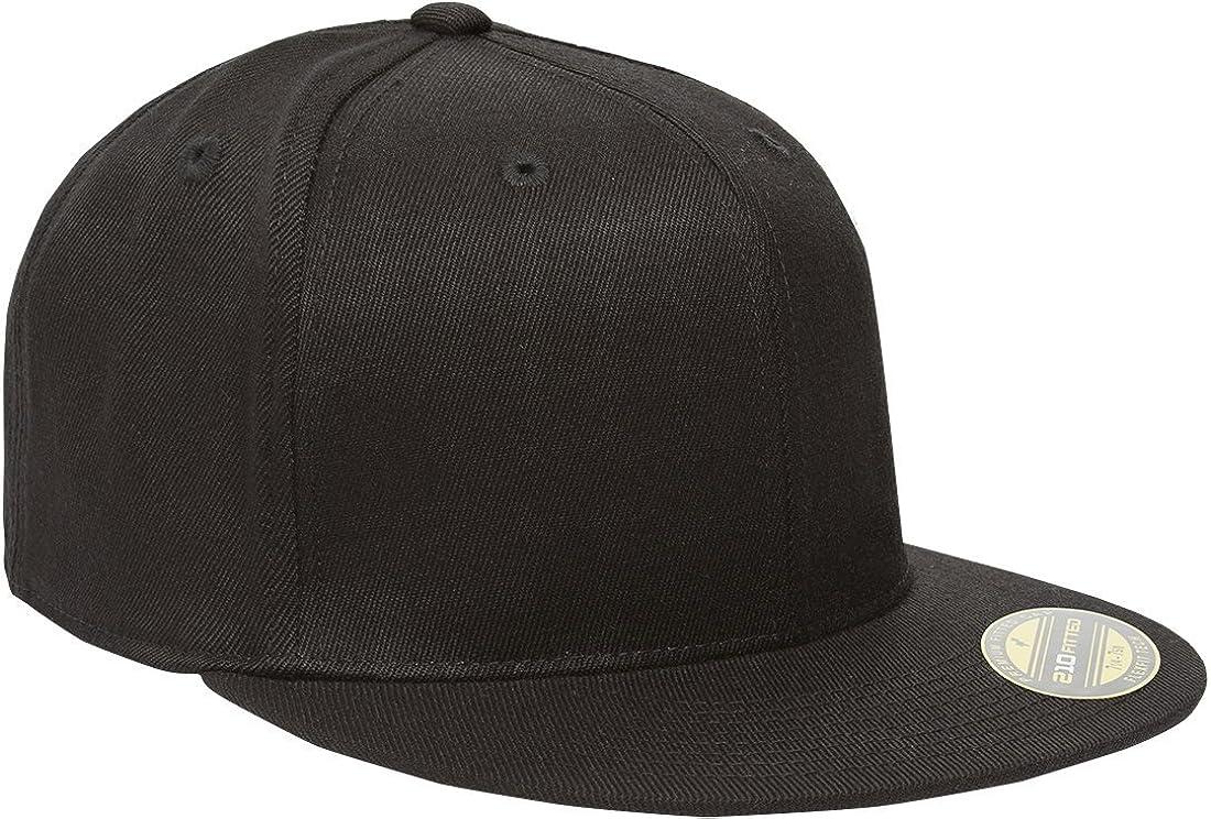 Flexfit Original Blank Flatbill Premium Fitted 210 Hat XX-Large Black