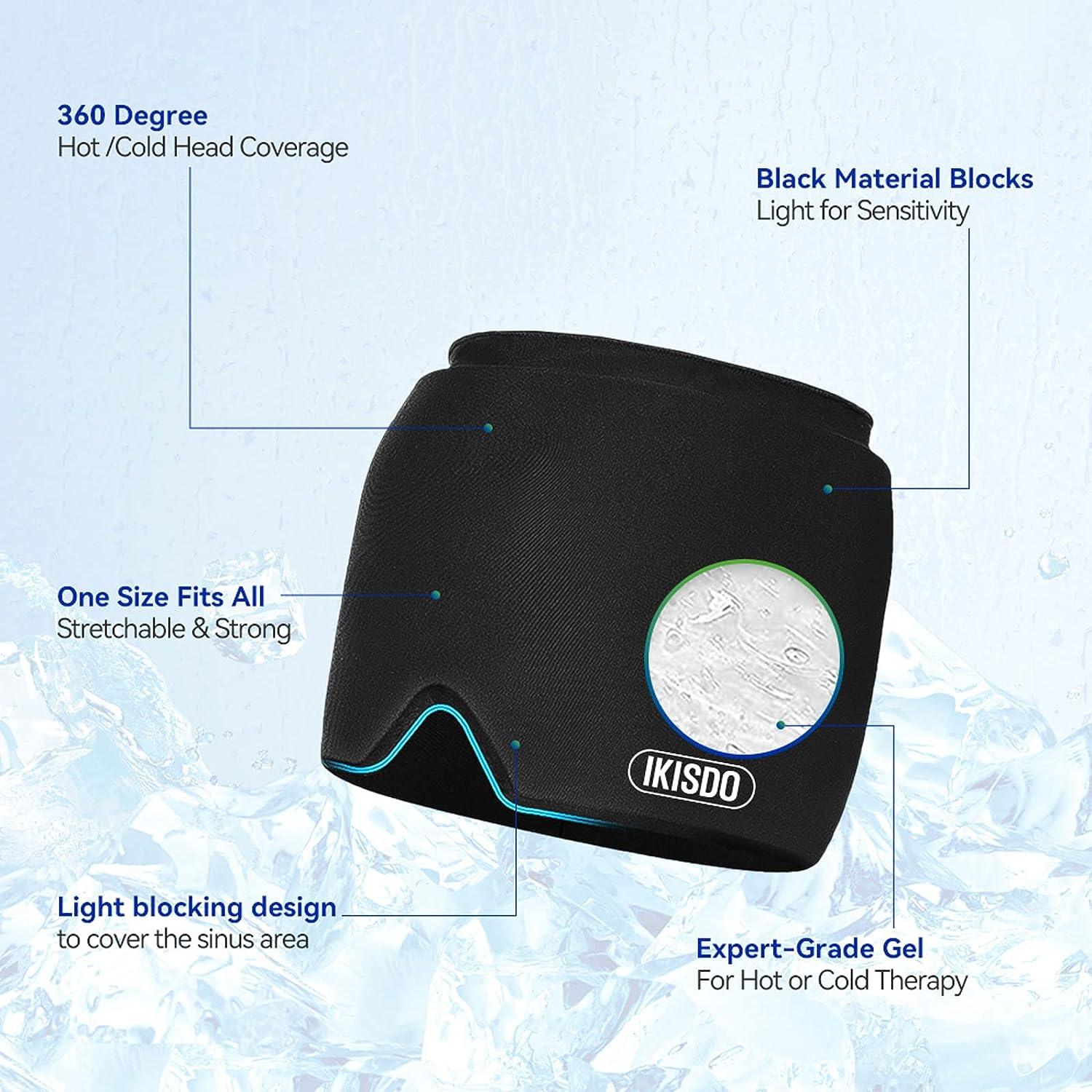 Migraine Relief Cap Advanced Headache Hat for Cold Therapy, Puffy Eyes, Sinus & Stress Relief