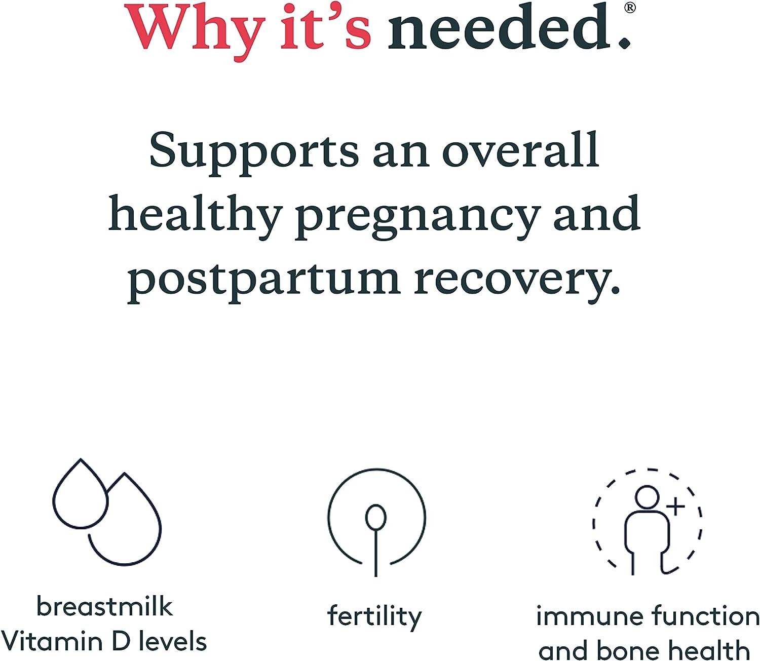Advanced Prenatal Vitamin D3/K2 for Healthy Pregnancy and Breastfeeding Supports Immunity