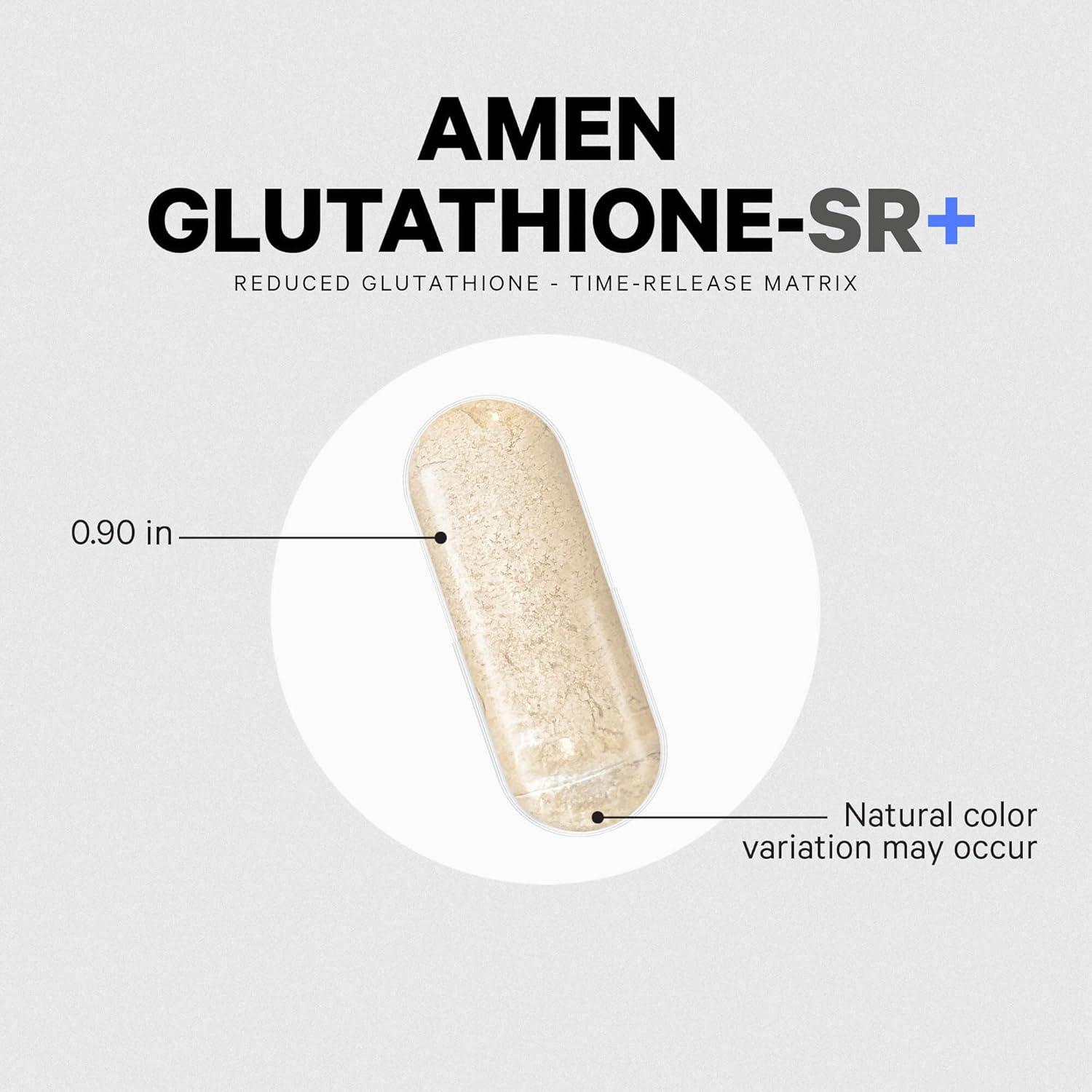 Amen Glutathione-SR+ Advanced Sustained-Release Supplement Galactomannans  Fenugreek Seed Reduced Matrix 60 Capsules | Buy Now with Express  International Delivery | GoSupps.com