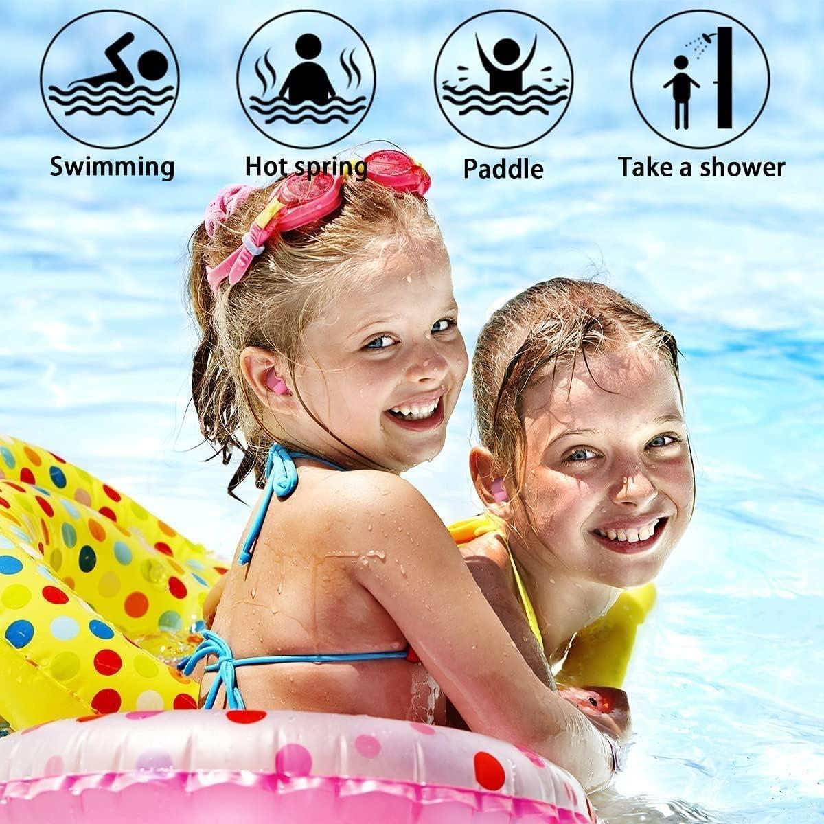 Daluci Swimming Ear Plugs Great Waterproof Ultra Comfy Earplugs Prevent Swimmer's Ear Set of 2