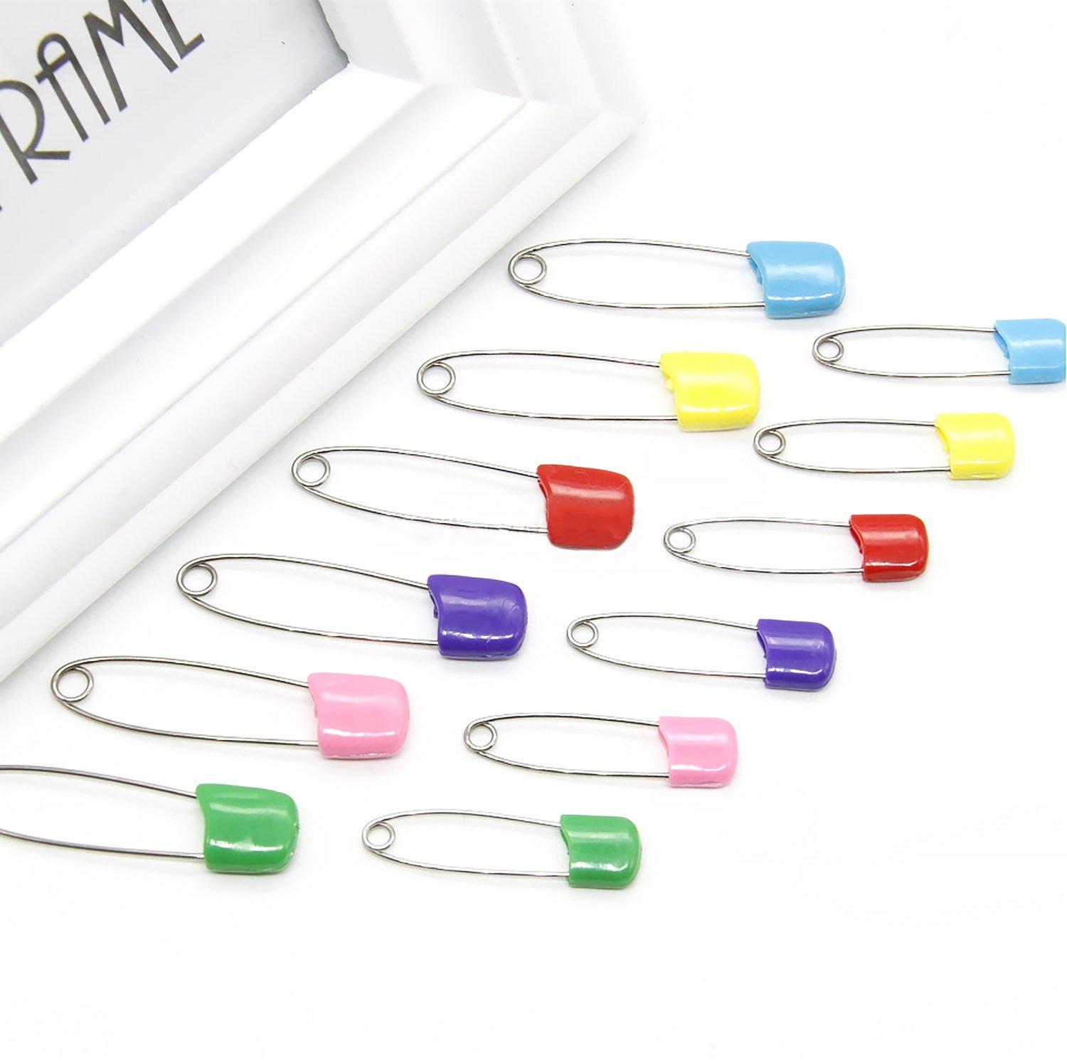 Diaper Pins, Assorted Color Nappy Safety Pins Hold Clip Locking Cloth