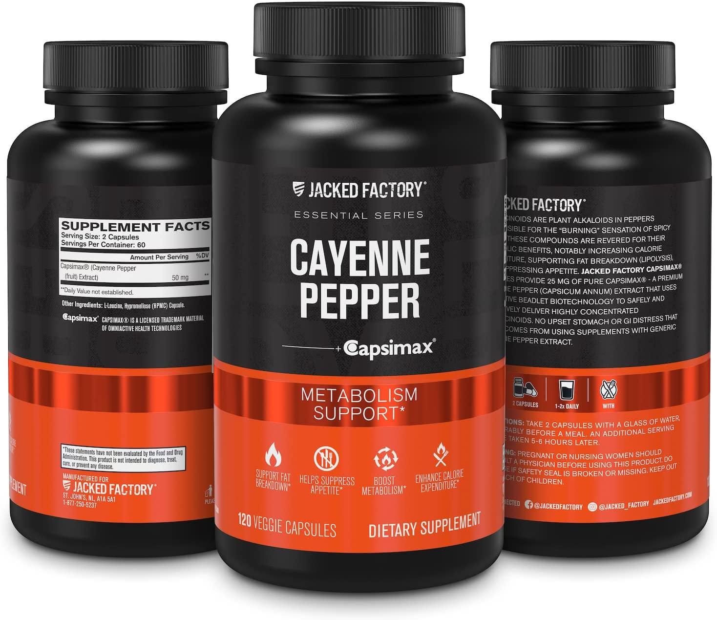 Capsimax Cayenne Pepper Extract 50mg Thermogenic Fat Burner and