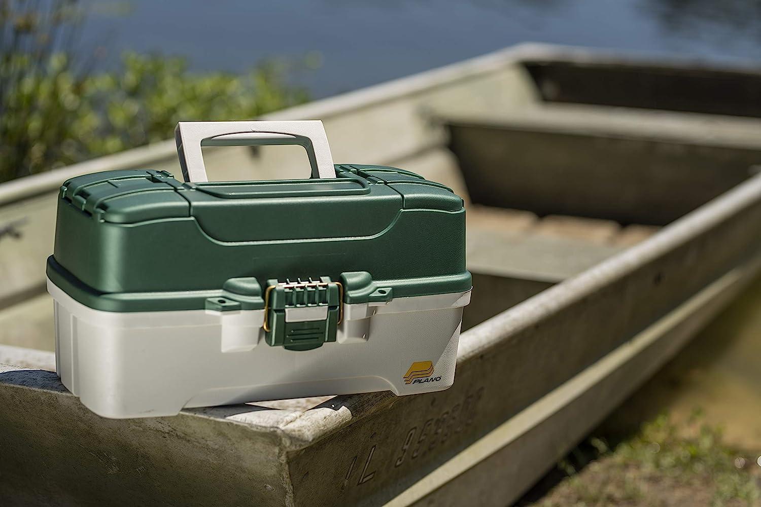Plano Three-Tray Tackle Box Dark Green Metallic/Off White | Buy Now with Express International Delivery | GoSupps.com Plano Three-Tray Tackle Box Dark Green Metallic/Off White | Buy Now with Express International Delivery | GoSupps.com