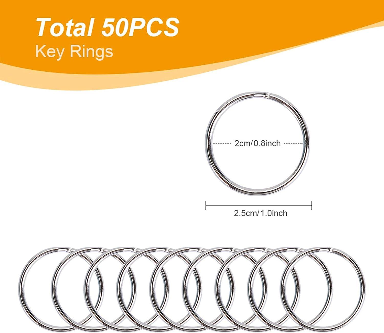 100PCS Swivel Snap Hooks with Key Rings, Premium Metal Swivel