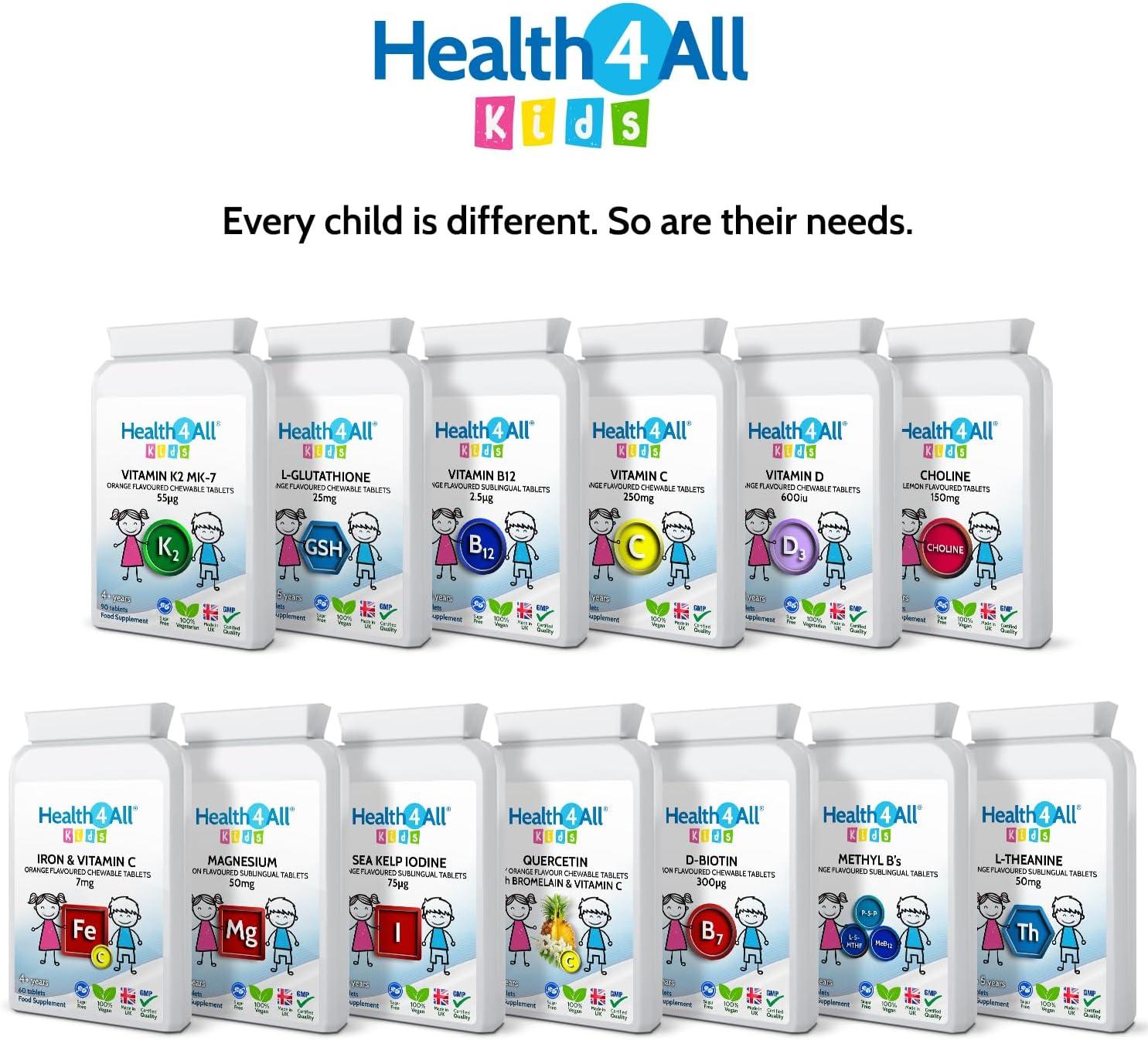 Kids Magnesium Chewable 90 Tablets (V) For Anxiety, Sleep, Ticks