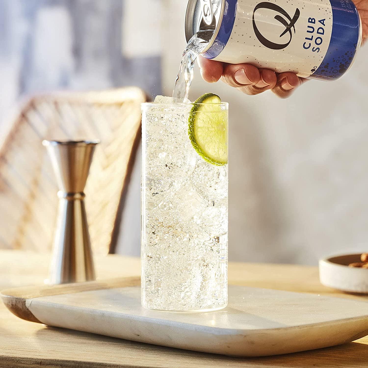 Q Mixers Club Soda, Premium Cocktail Mixer, 7.5 oz (12 Cans)