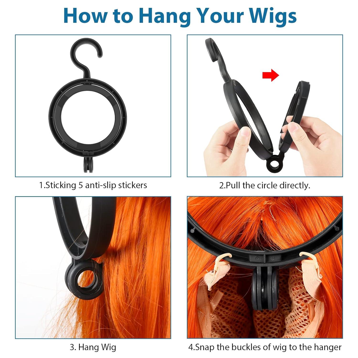 3 Pack Wig Head Stands Wig Stands Keep Your Wigs and Hats Organized,  Perfect for Multiple Wigs, Wig Holder Head for Easy Styling and Storage,  Great for Displaying Your Favorite Accessories, Black