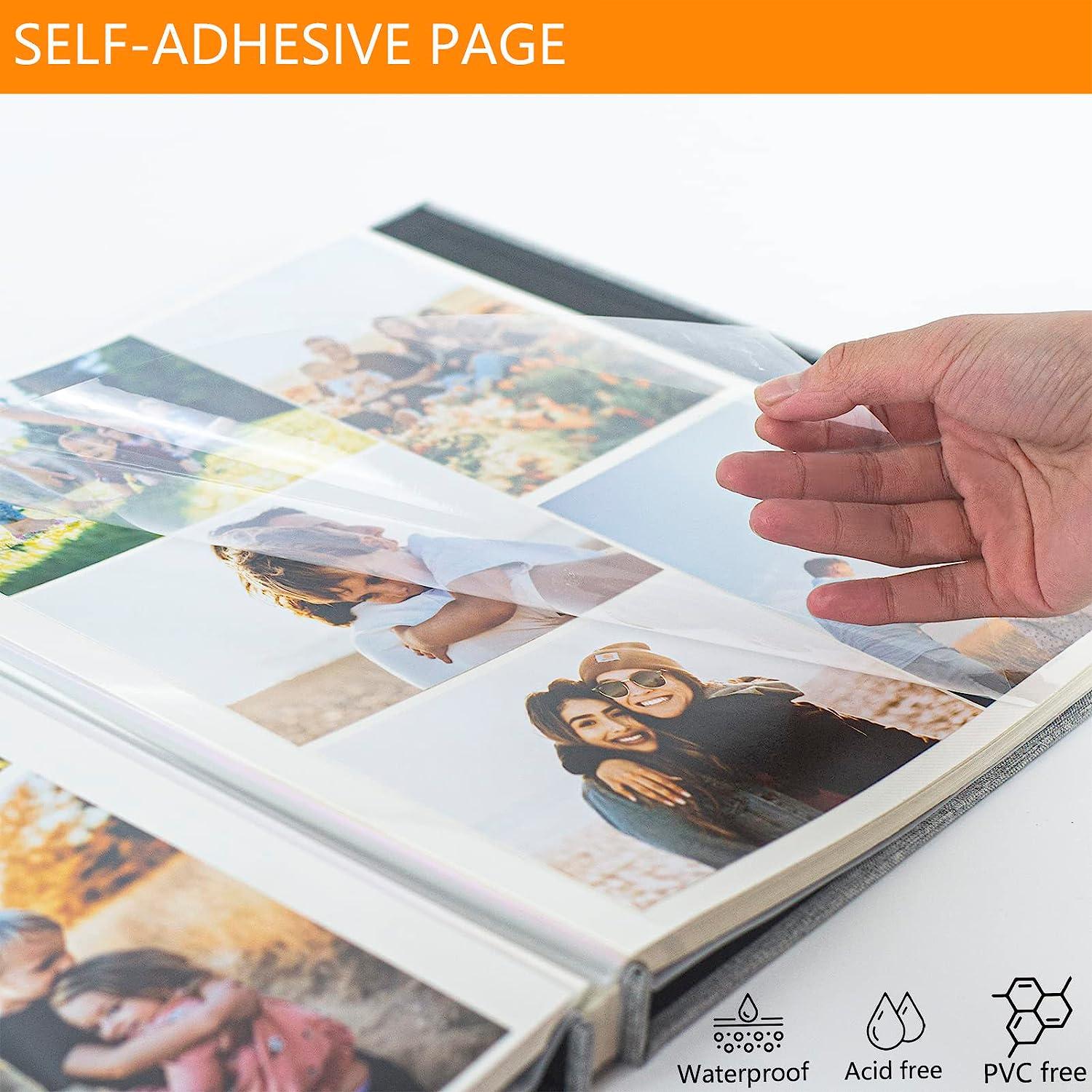  Photo Album Self Adhesive Pages Scrapbook Magnetic Photo Albums  for 4x6 5x7 8x10 Pictures Sticky Pages Books for Baby Family Wedding  13.2x12.8 White 40 Pages : Home & Kitchen