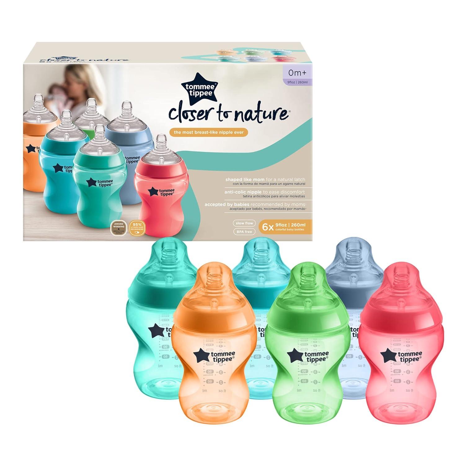 Tommee Tippee Closer to Nature Baby Bottles Fiesta Collection (9oz