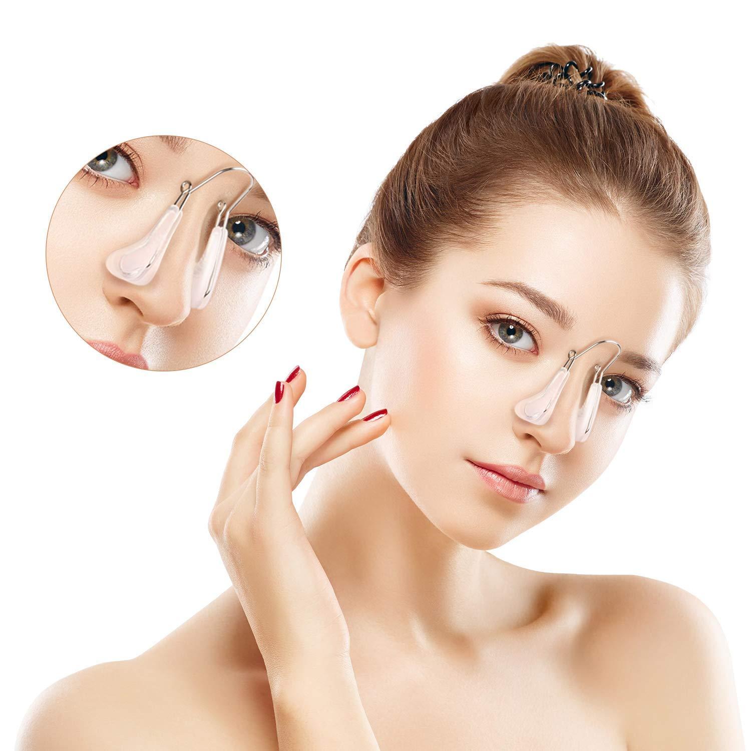 4 Pieces Nose Up Lifting Clips Nose Clip On Safety Silicone Nose lifter Nose Bridge Slimming