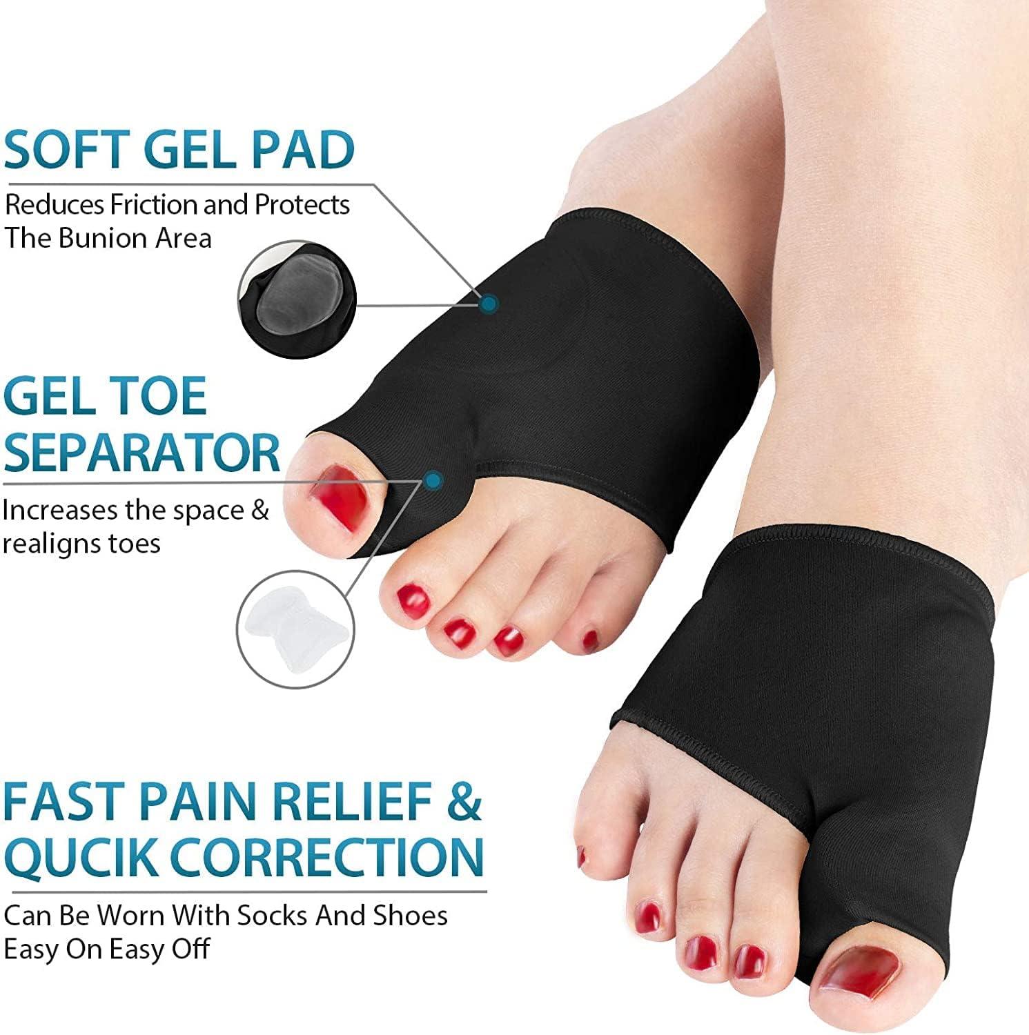2-Pack Bunion Correctors - Big Toe Straightener For Hallux Valgus Pain Relief Day & Night Use