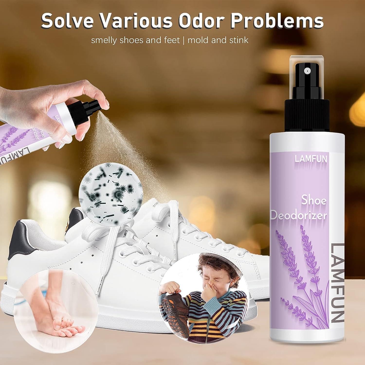 Shoe Odor Eliminator Spray 150ml Natural Foot Deodorizer with