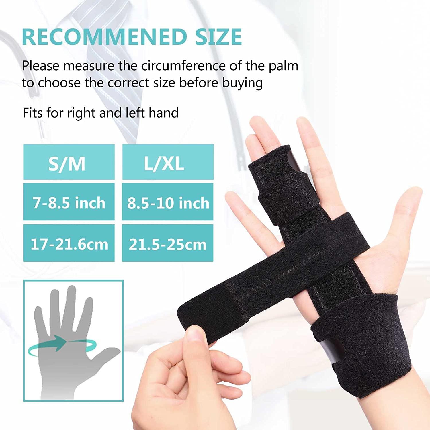 2 Finger Splint Trigger Finger Splint, Adjustable Two Finger Splint