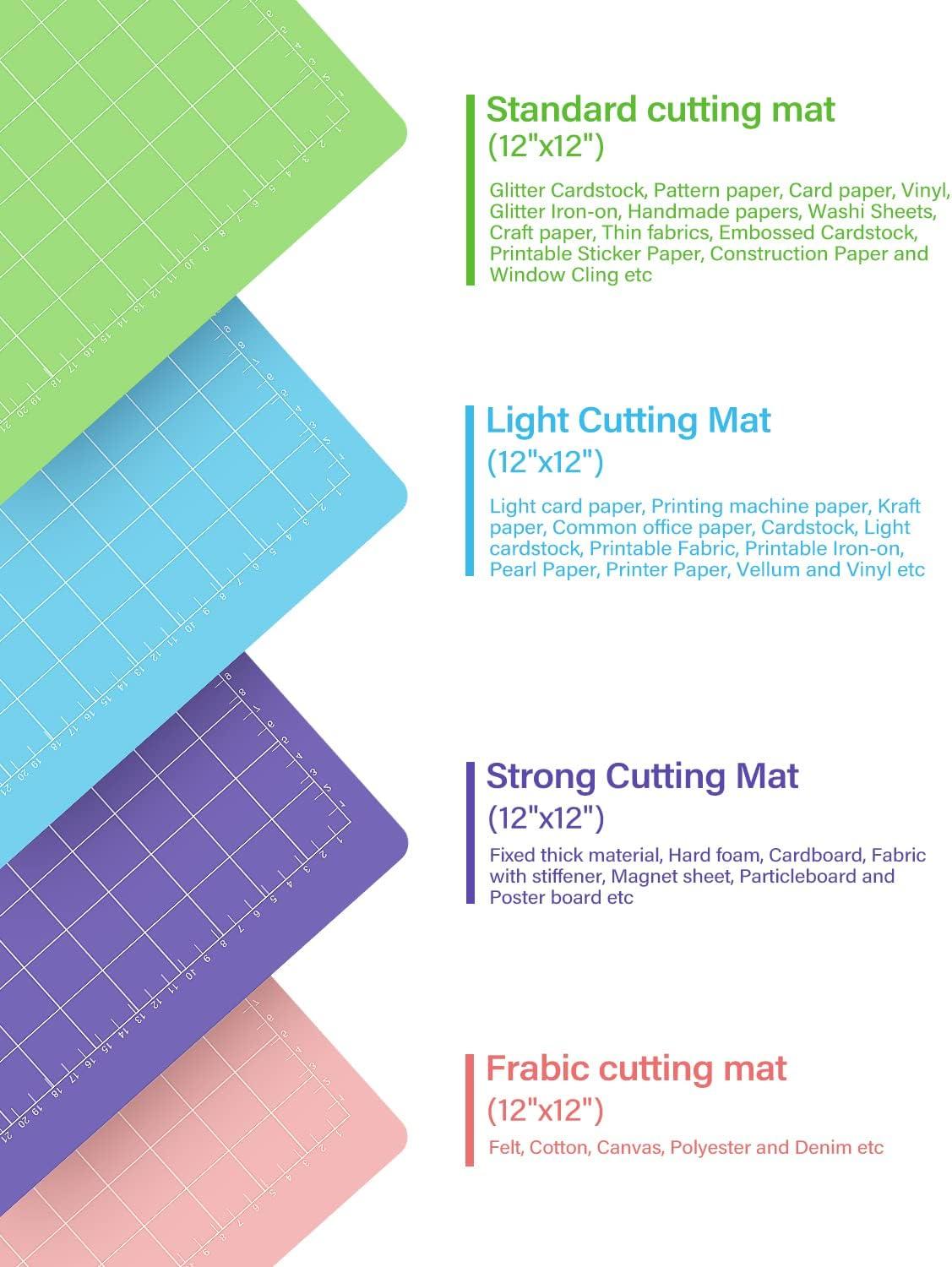 Funnygame Standard Grip Cutting Mat 12x12, Green Sticky Mat 3 Pack for  Cricut Maker 3/Maker/Explore 3/Air 2/Air/One, Suit for