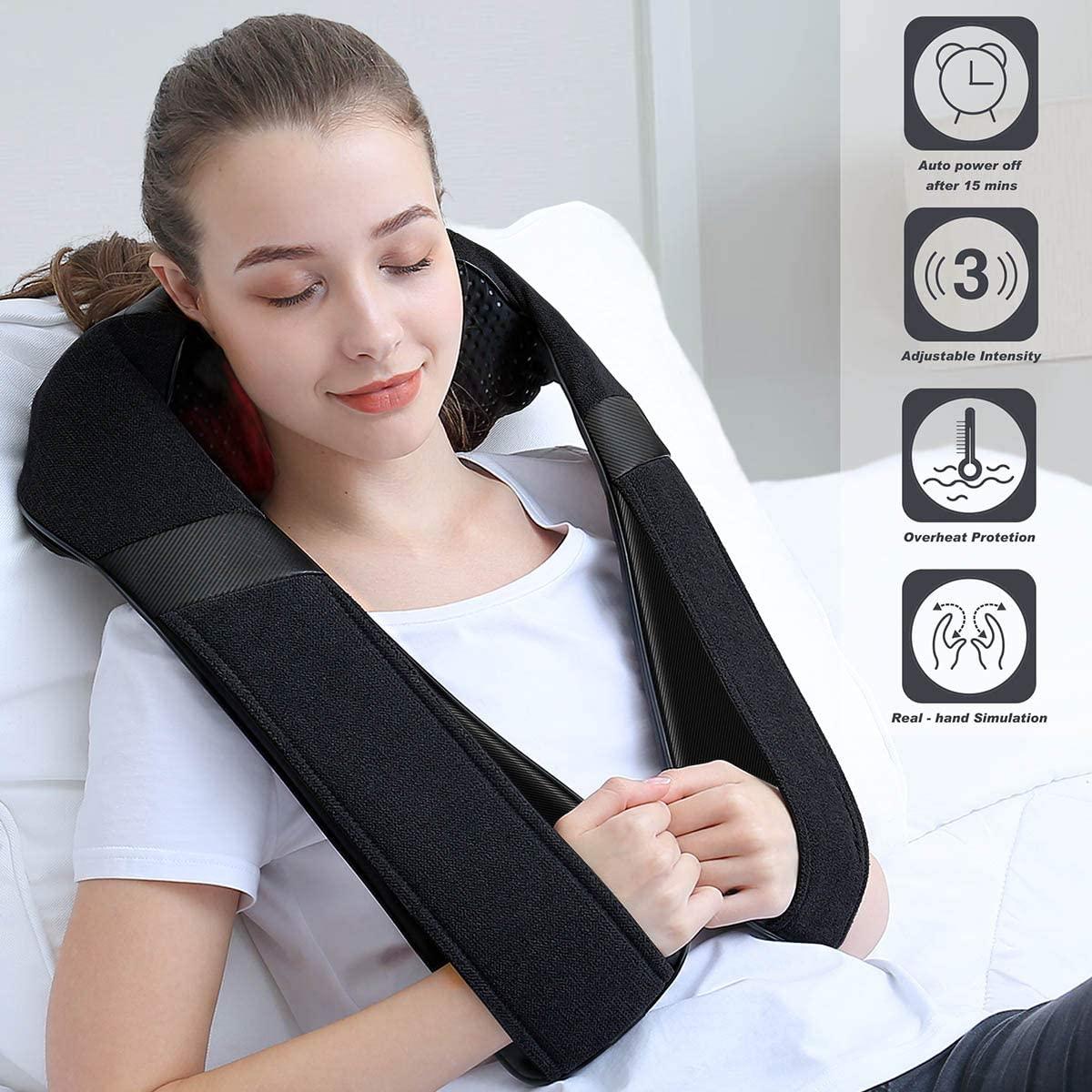 Mirakel Neck Massager, Shiatsu Back Neck Massager with Heat, Electric