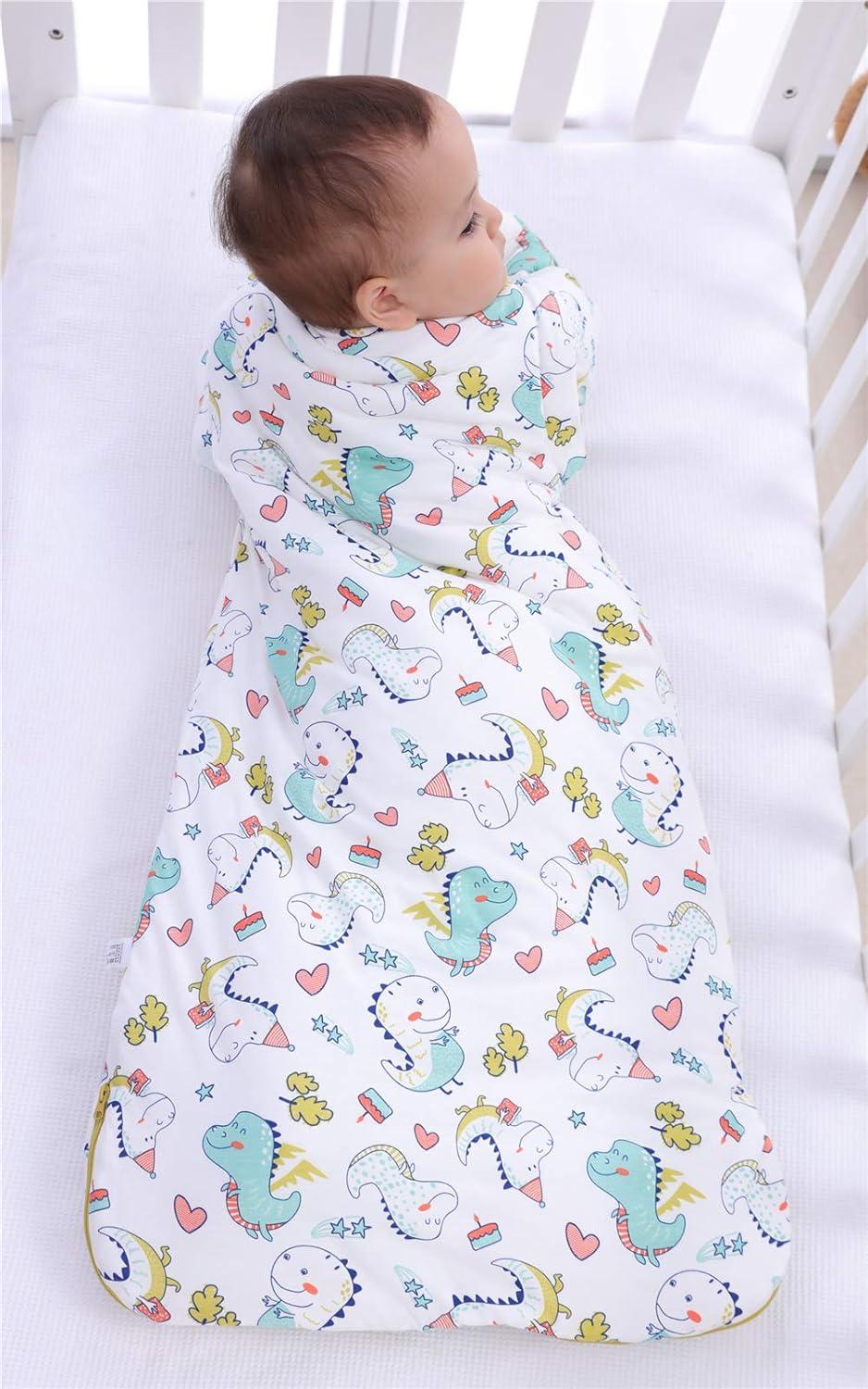 Chilsuessy Dinosaur Baby Sleeping Bag Tog Detachable Long