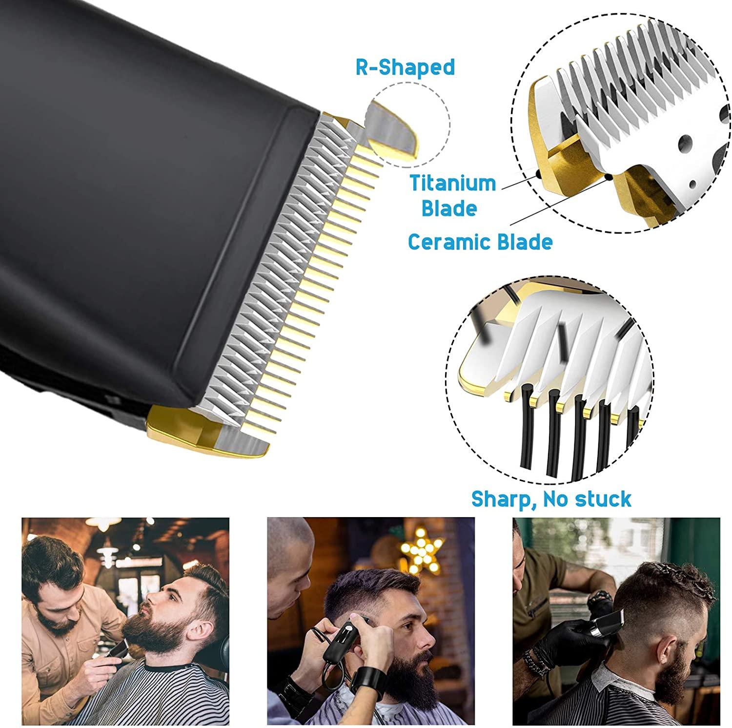 Hair Clippers for Men Professional, Cordless Beard Trimmer Mens Cutting ...