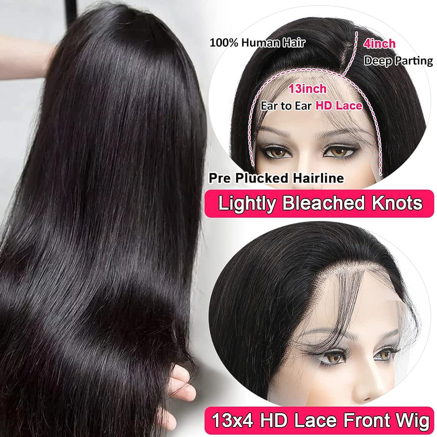 13x4 HD Lace Frontal Wigs Silky Straight Human Hair Wigs – Queen Hair Inc