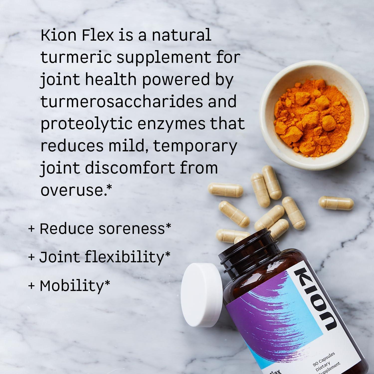 Kion Flex Turmeric Supplement to Reduce Mild Temporary Joint