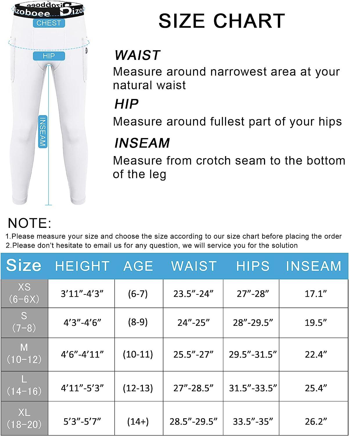  Dizoboee Boys Compression Pants Thermal Basketball Leggings  Fleece Lined Tights For Sports Youth Kids Athletic Base Layers