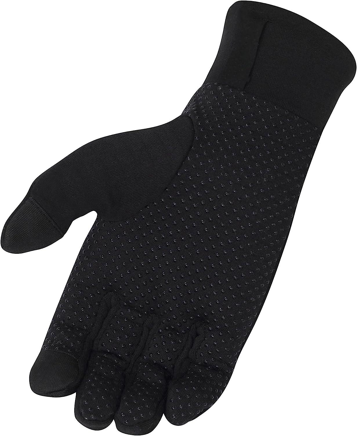 New Balance Women's Cold Weather Performance Gloves Large/X-Large Black  (Onyx Grid Fleece)