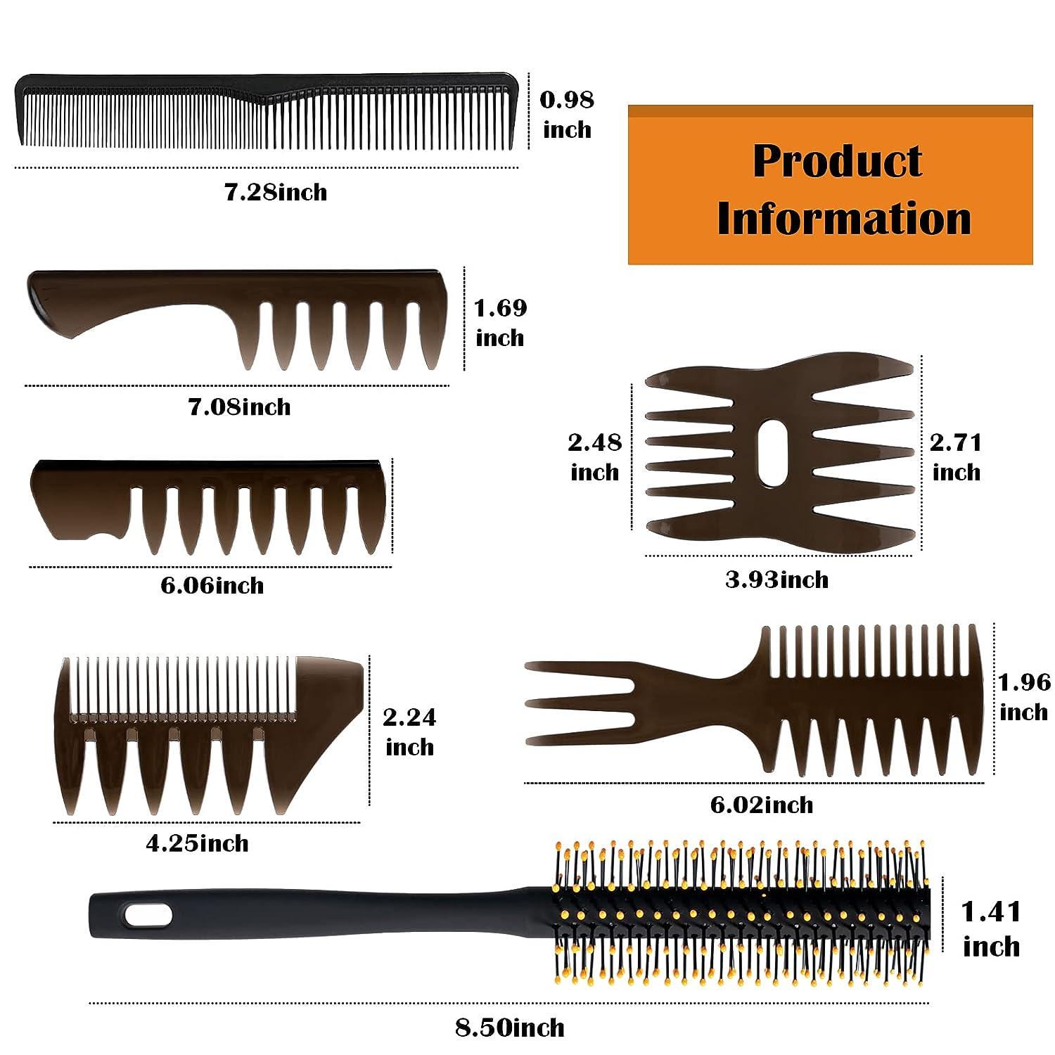 Professional Hair Styling Comb and Brush Set for Men Ideal for Quiff