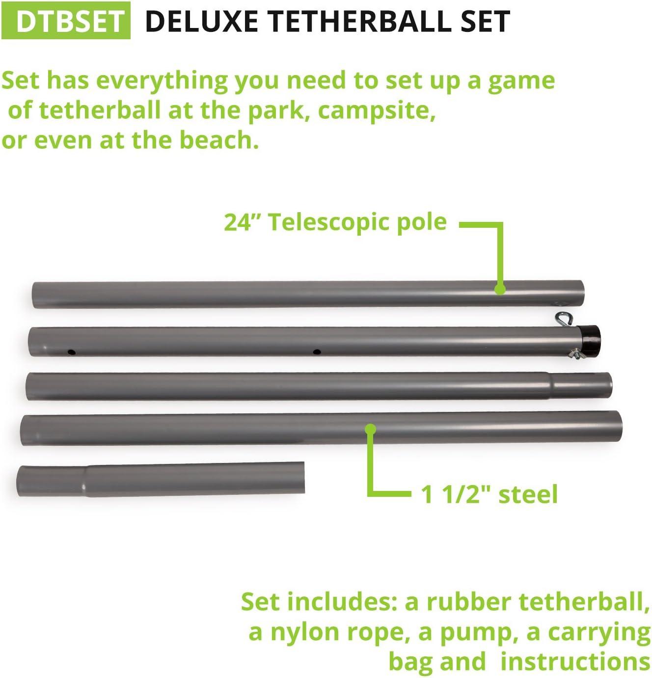 Champion Sports Portable Tetherball Set Classic Backyard Lawn Beach