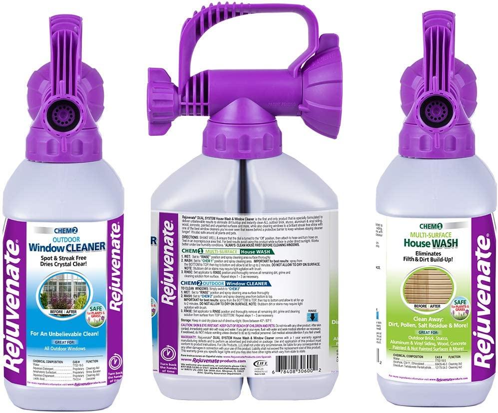 Rejuvenate Dual System Outdoor Window Cleaner & House Siding Cleaner