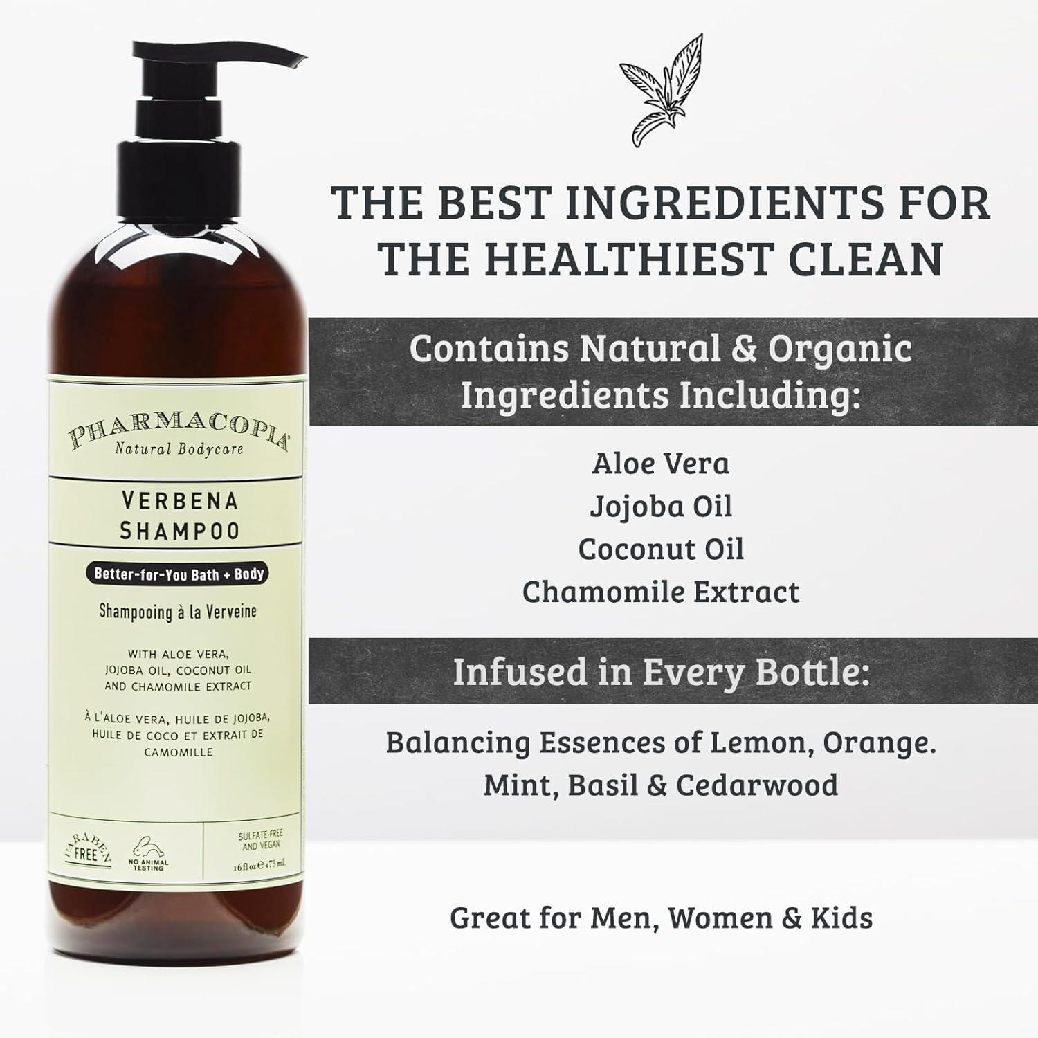 Pharmacopia Verbena Shampoo 16 oz - Vegan, Cruelty Free, Organic  Ingredients | Aromatherapy Hair Care - No Parabens or Sulfates | Buy Now  with Express International Delivery | GoSupps.com