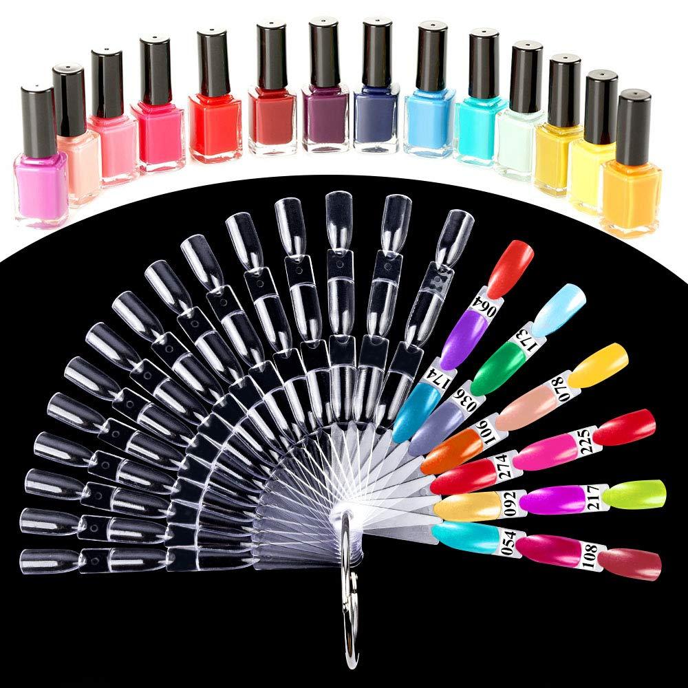 Nail Display Tips, 150 Tips Nail Polish Sample Sticks Stiletto