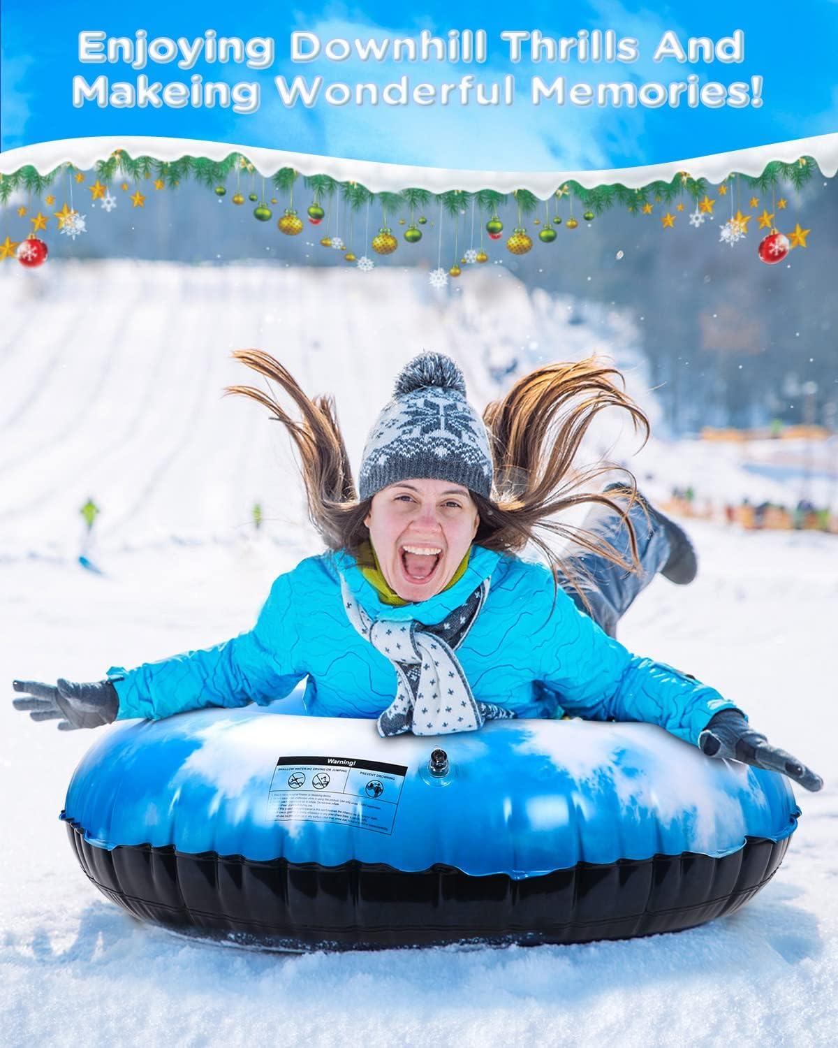 HITOP Snow Tube, Inflatable Snow Sled for Kids and Adults, Heavy Duty Snow  Tube Made by Thickening Material of 0.9mm,Snow Toys Gifts for Kids Outdoor  Cloud sky03