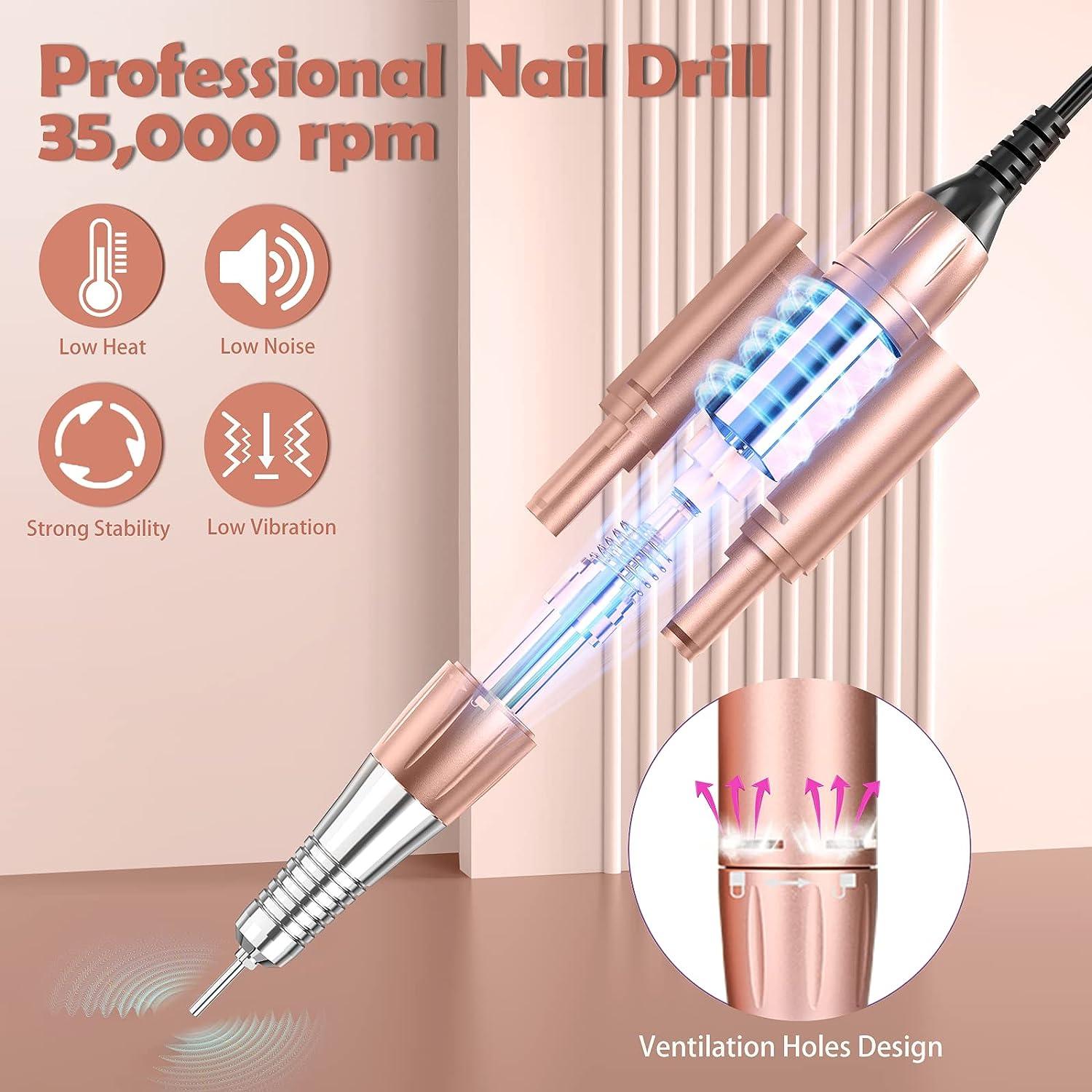 Huhubol Professional Nail Drill Machine Electric Nail File Efile
